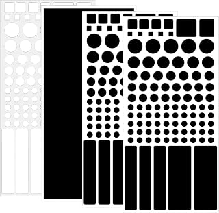 4 Sheets LED Light Blocking Stickers, Black & White Light Dimming Stickers, Multiple Shapes Blackout Stickers for Electronics, Routers, TVs, Chargers & Bedroom Sleep Improvement