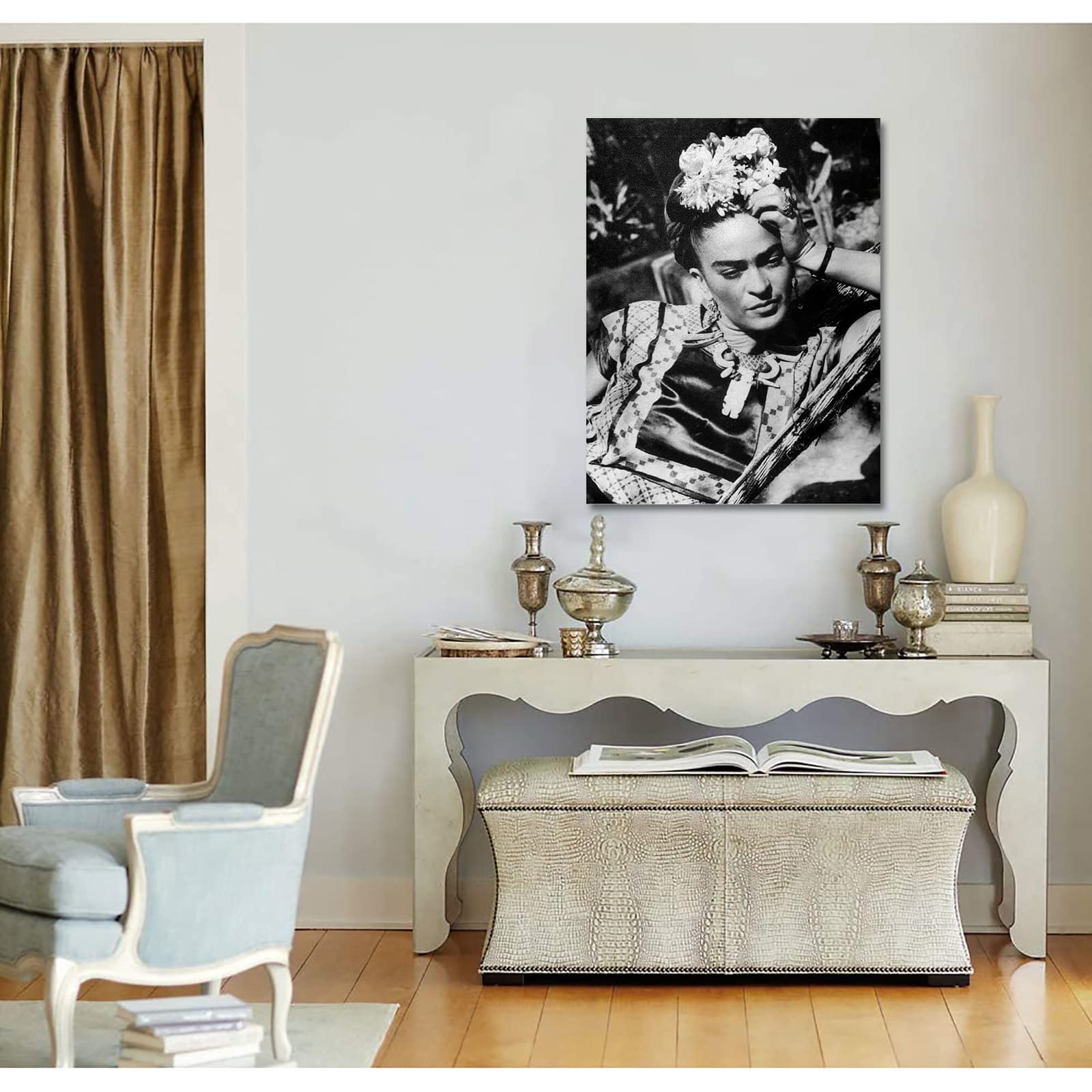 Tela Da Parete Bianco E Nero 30x40 Cm - Quadro Con Dito Medio, Arte Femminista Ironica Per Soggiorno O Camera Da Letto