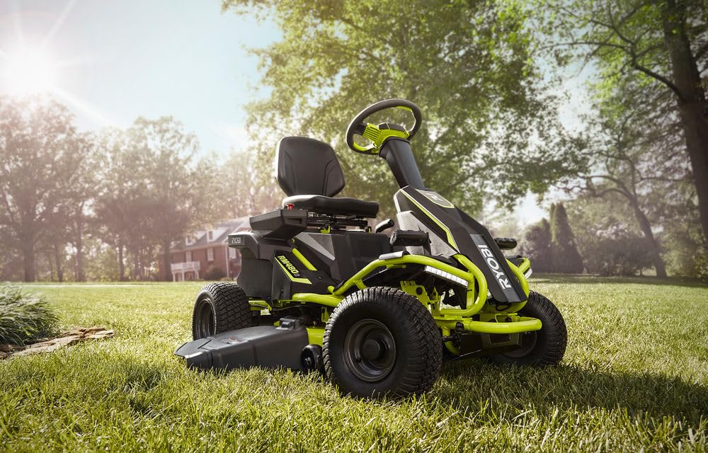 RYOBI – Bandeja Recogida 220 L + Lote 2 Cuchillas de Repuesto 48 cm (Especial Recogida) para Riders con batería RM480E / RM480ED2C – RAC467