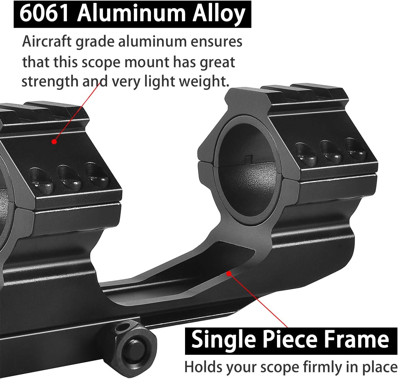 lasdolod Rifle Scope Mount for Long Range Scopes, Profile Diameter 1 inch / 30mm Offset Cantilever Scope Mounts Dual Ring | 20mm Picatinny Rail | Bubble Level : Sports & Outdoors