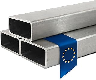 Stahl-Shop24 - Edelstahl Rechteckrohr V2A Hohlprofil geschweißt Geschliffen Konstruktionsrohr Vierkantrohr für Konstruktionen Werkstoff 1.4301, Länge:2000 mm, Abmessung:20 x 10 x 1.5 mm