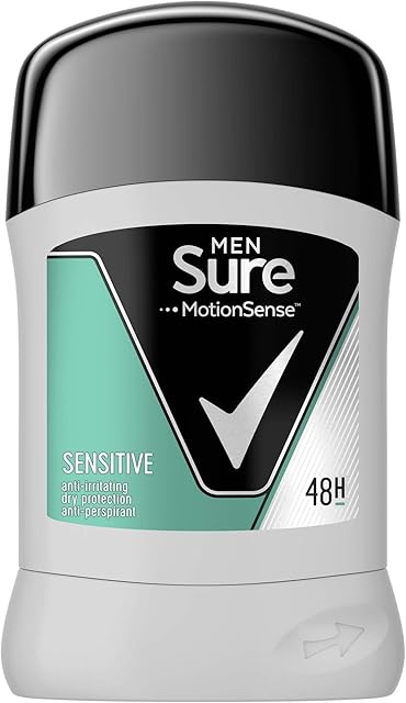Sure Sensitive 48h protection against sweat and odour Anti-perspirant Stick MotionSense technology deodorant 50 ml