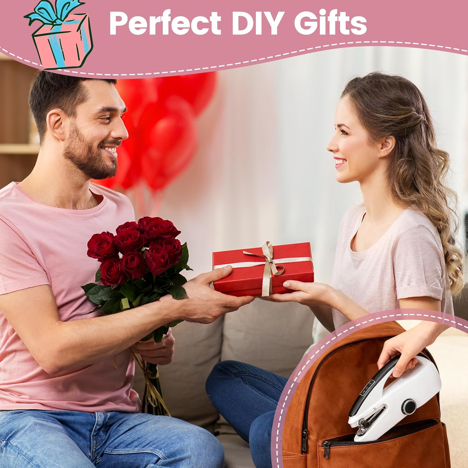 Handheld Sewing Machine for Beginners, Easy to Operate and Fast Stitch Suitable for Clothes,Fabrics and Quick Home Repairs for Mom Birthday Valentine's Day Christmas Gift
