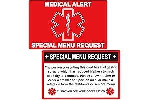 Weight Loss Surgery (WLS) Card 3 x 4 inch Red Bariatric