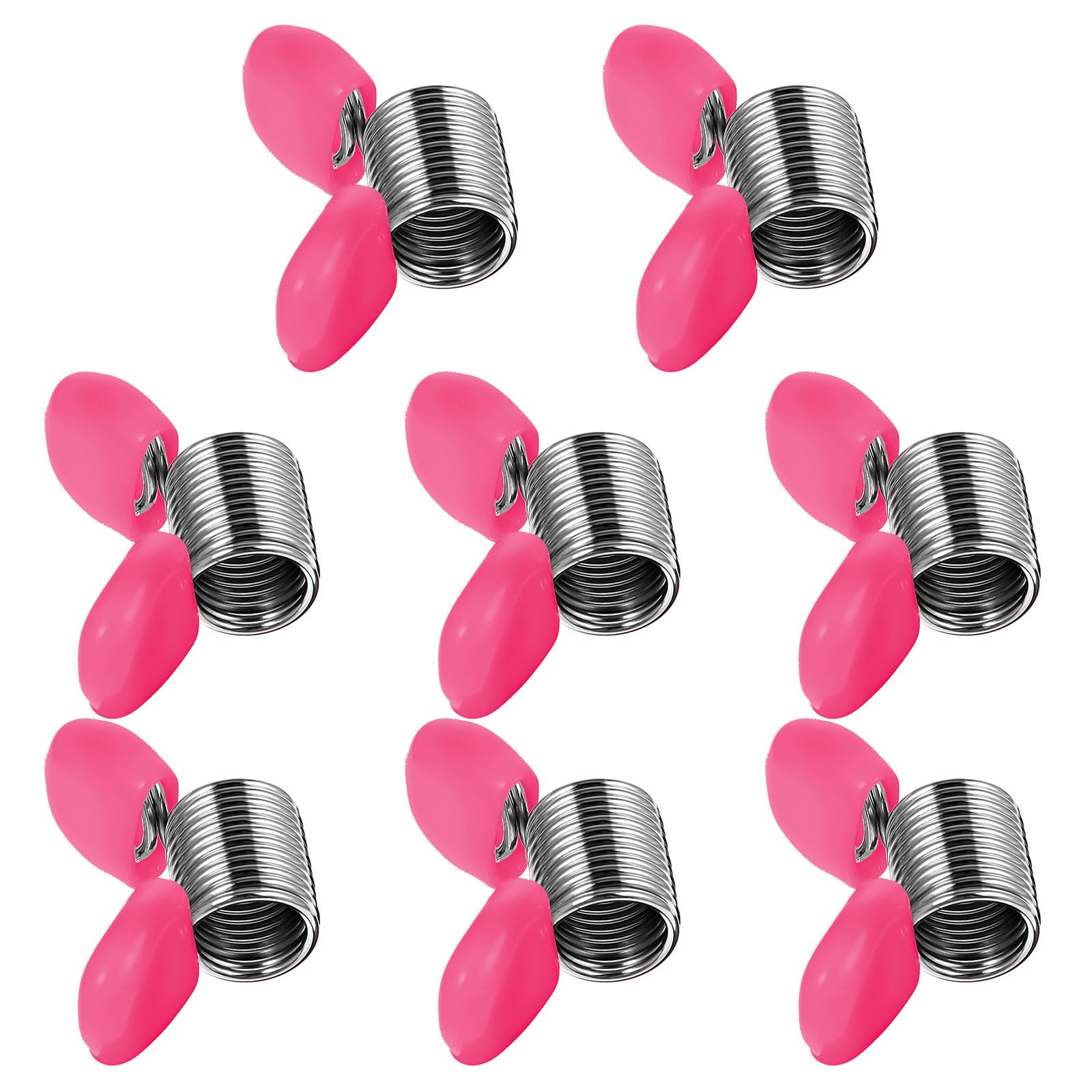 8Pcs Bead Stopper, Spring Bead Clamps for Jewelry Making Creative Wire Ends Beaded Clip Jewelry Making Tool to Prevent Beads from Falling for Handmade Bracelets and Necklace Pink