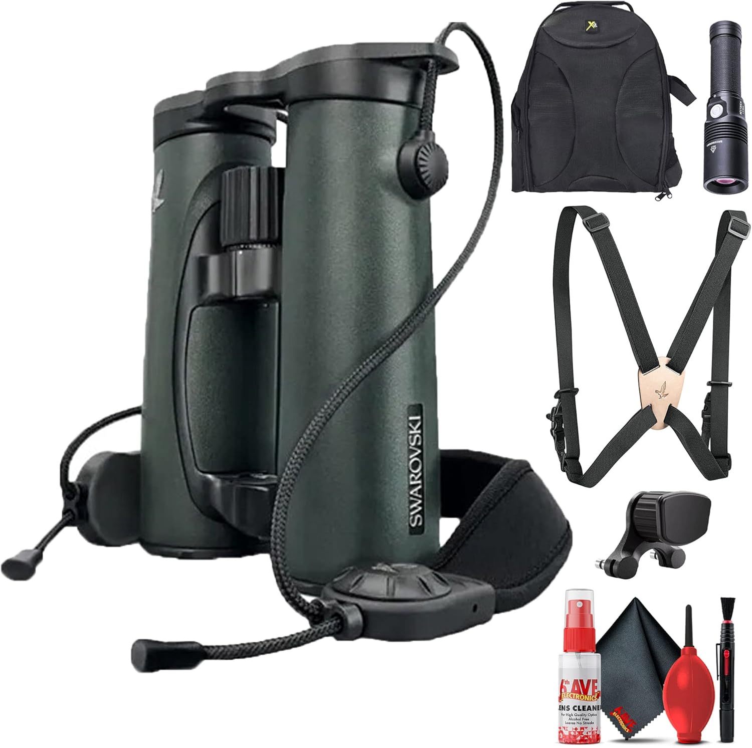 Swarovski 10x42 EL Binoculars + Swarovski FRR Forehead Rest for EL Range with