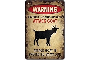 Property is Protected By An Attack Goat Sign