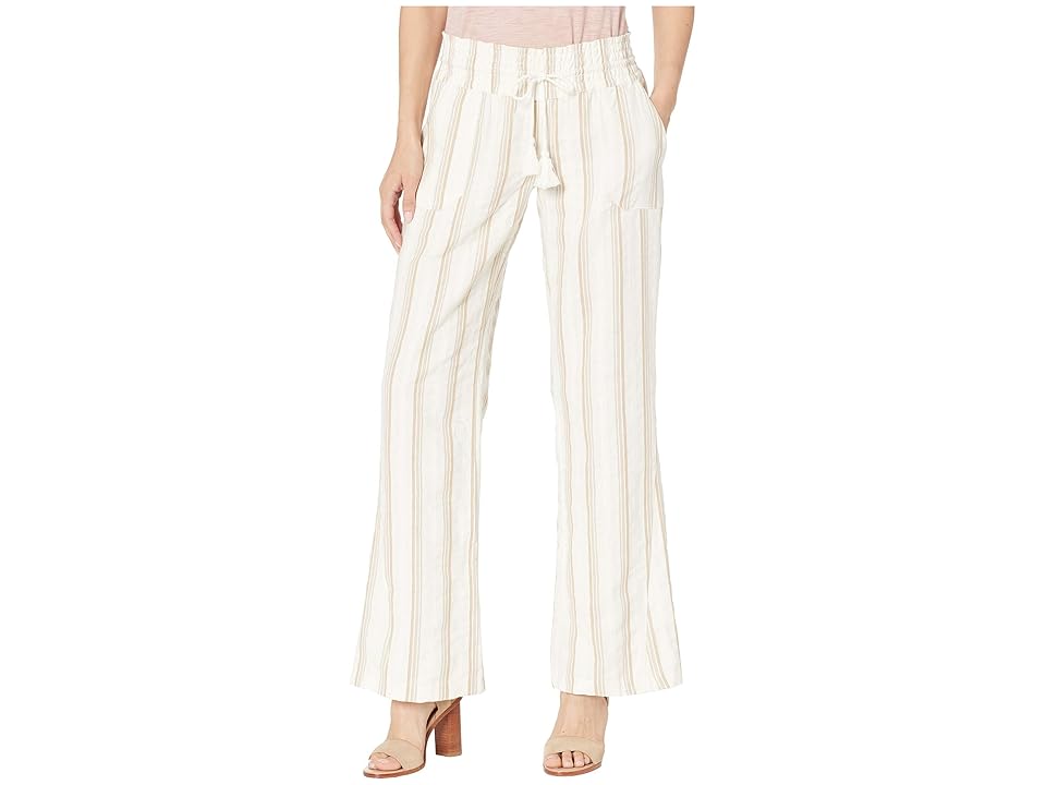 

Roxy Oceanside Pants Yarn-Dye (Marshmallow Be Mine Stripe) Women's Casual Pants, White