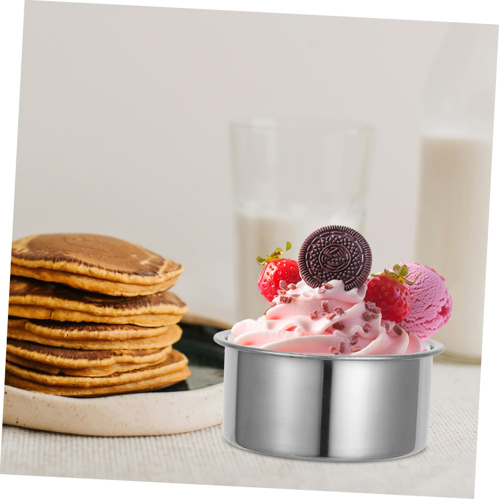 Mipcase 3 Moldes Desmontables Redondos Fáciles de Limpiar y Desmoldar de Acero Inoxidable para Tartas Ideales para Cocinas en Casa y Cafés