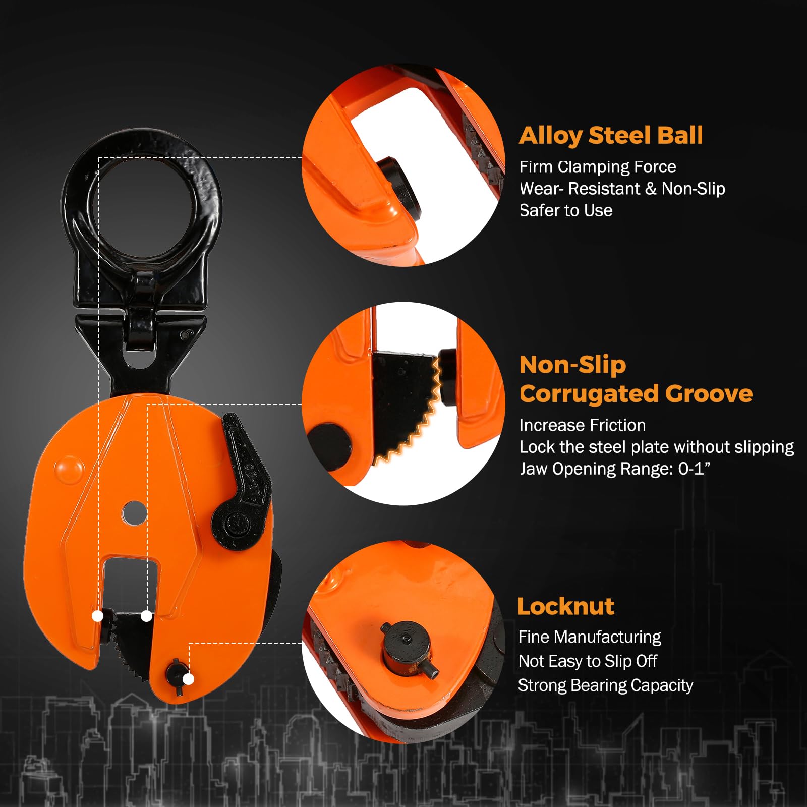 BEAMNOVA 2 Ton Lifting Clamp - Rotating Plate Gripper -5 BEAMNOVA 2 Ton Lifting Clamp - Rotating Plate Gripper -5