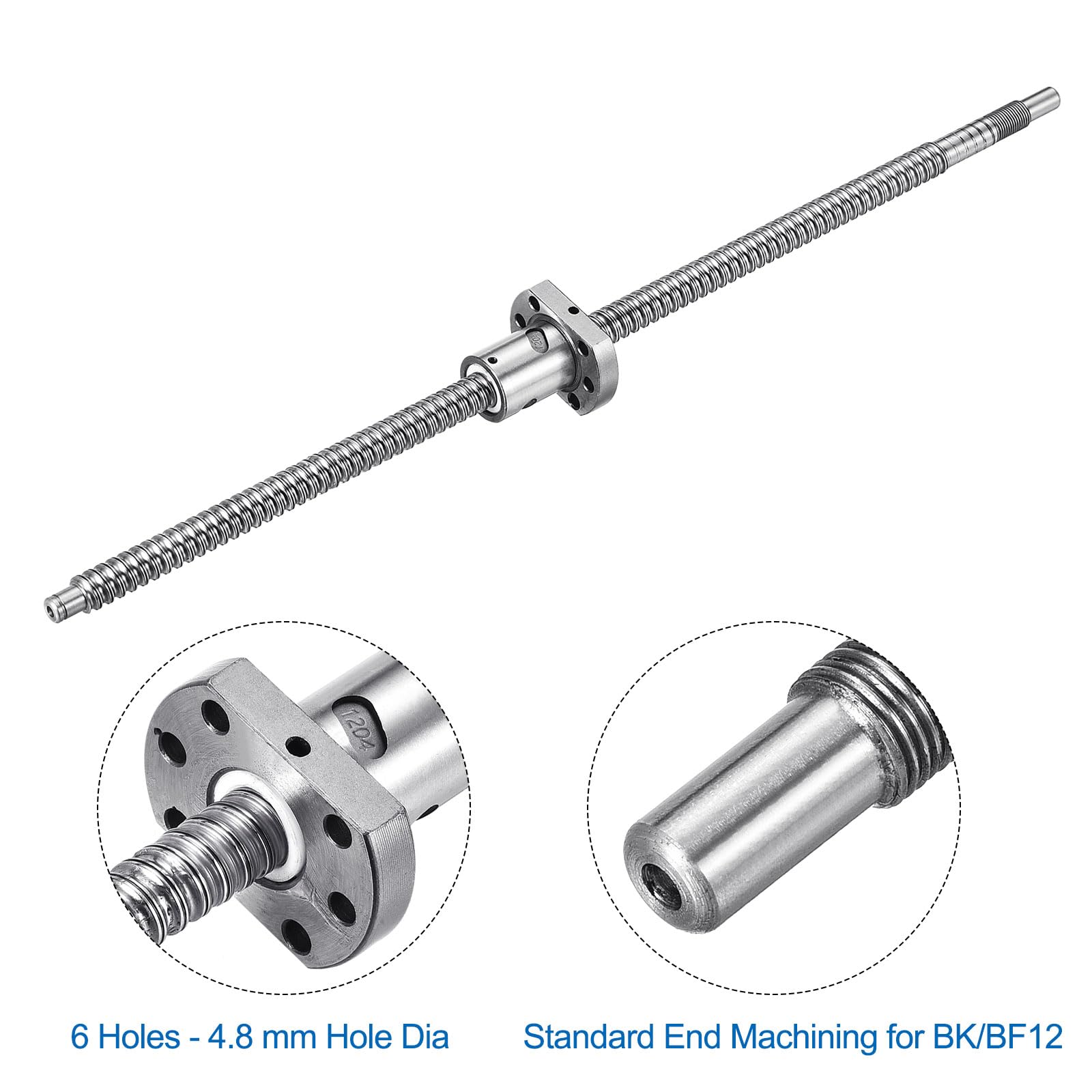Vite A Ricircolo Di Sfere Hilitand SFU1204 - 400 Mm Con Dado Anti-Gioco Per Macchine Utensili CNC - Foto 11