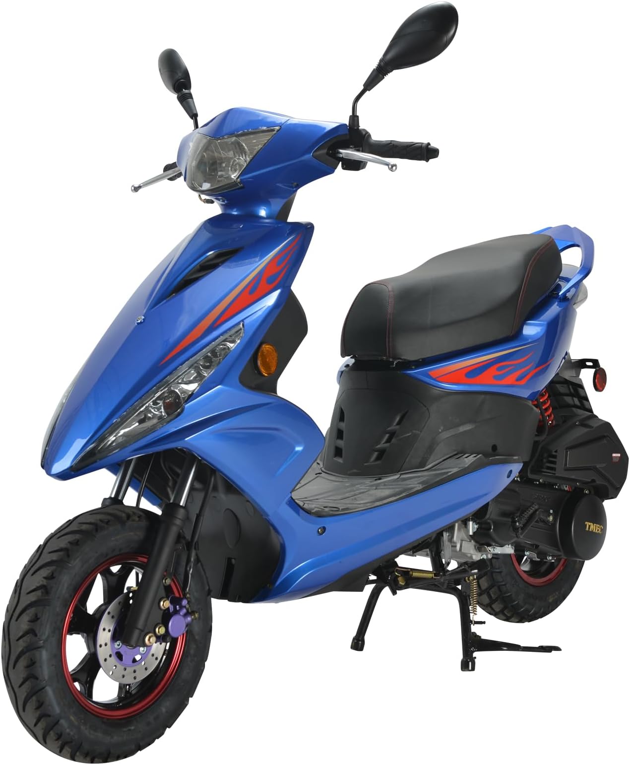 HHH Wave 150cc Fully Automatic Gas 150cc Scooter Moped for Youth and Adult 150 cc Adult Bike Street Scooter with 10 inches Aluminum Wheels (Blue Color)