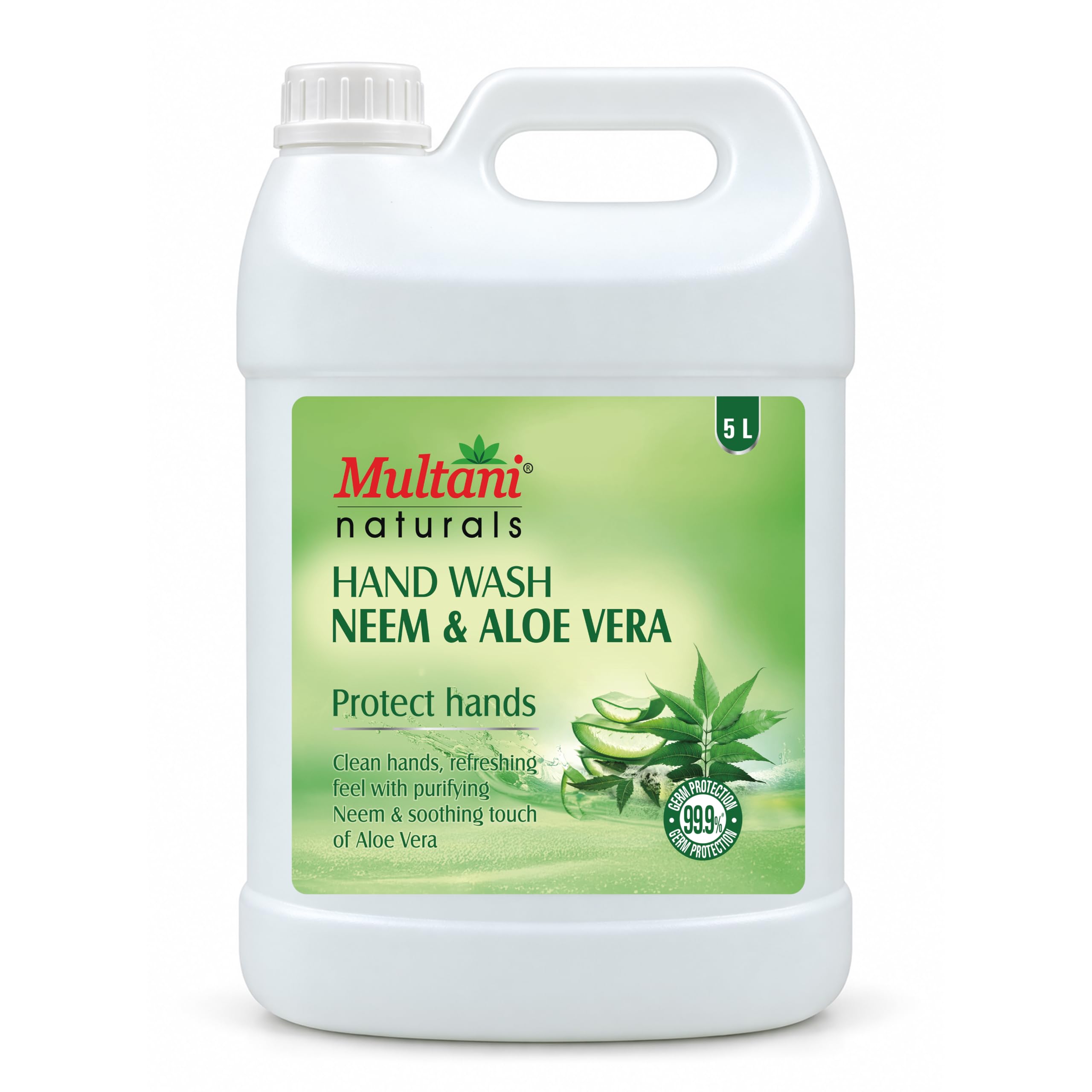 Multani Natural Neem & Aloe Vera Hand Wash Refill 5L - Image 1