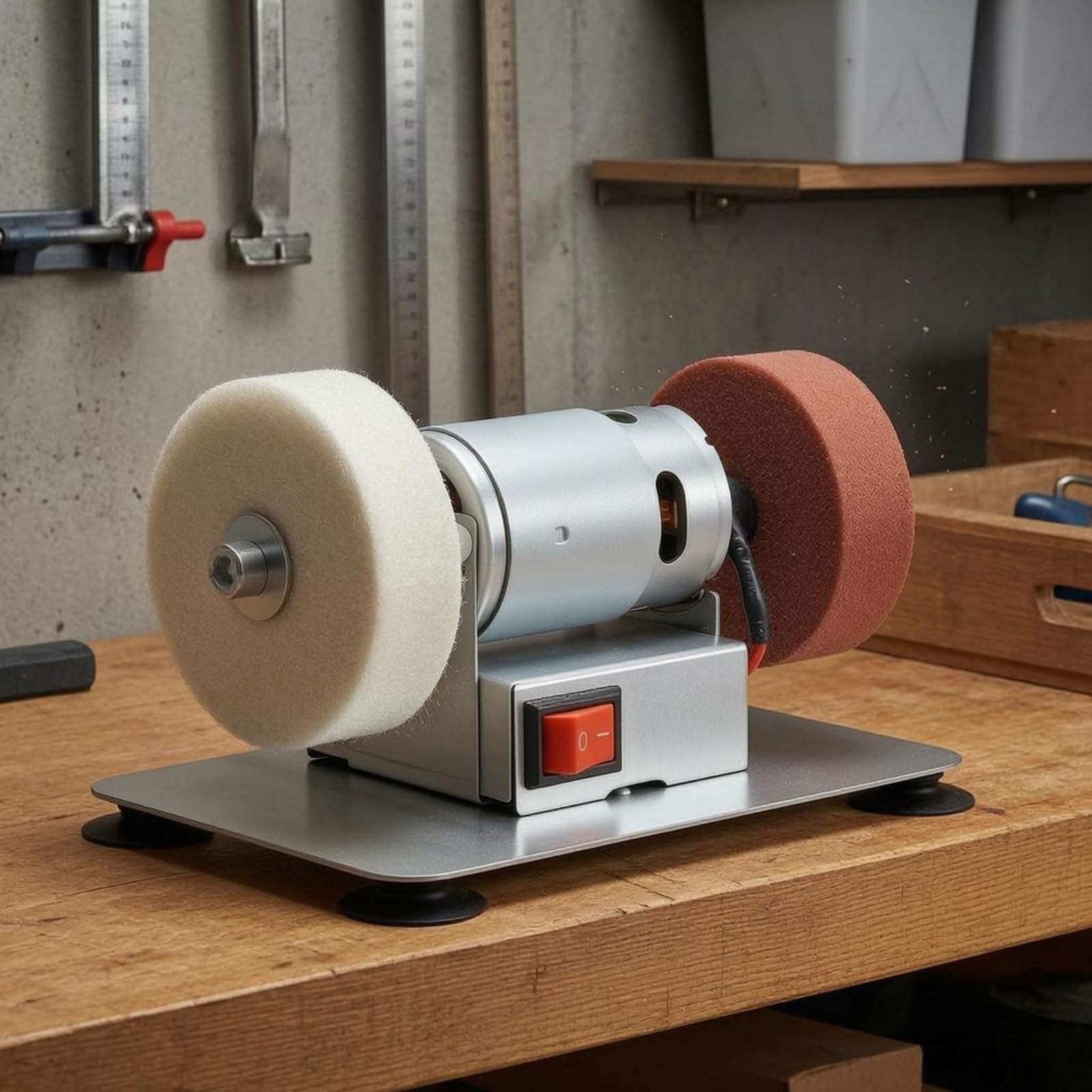 Front Switch Electric Bench Grinder Metal Body Two-Whee | Front Switch Electric Bench Grinder Metal Body Two-Wheel Wheel Compact Grinding Machine Abrasive Wheels 550 ABS-image-6