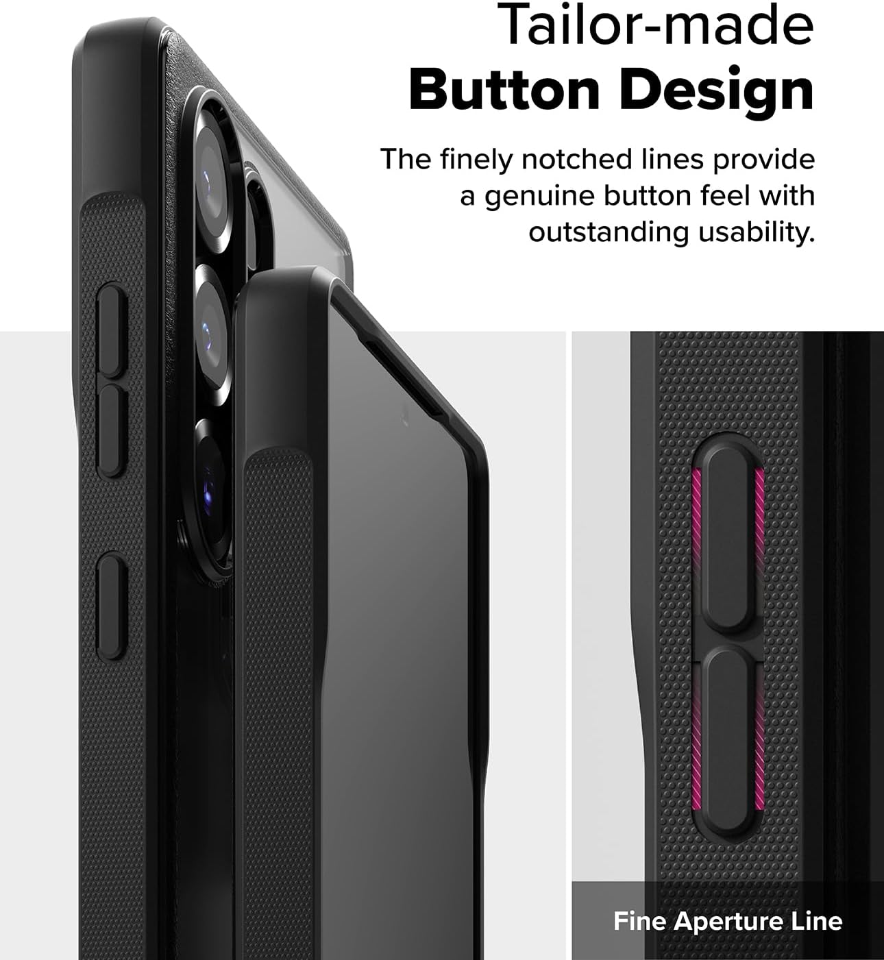 Ringke Fusion Bold for Samsung Galaxy S25 Ultra Case [No Yellow] Oil & Dirt Resistant, Enhanced Grip Non-Slip Phone Cover - Black - Image 8