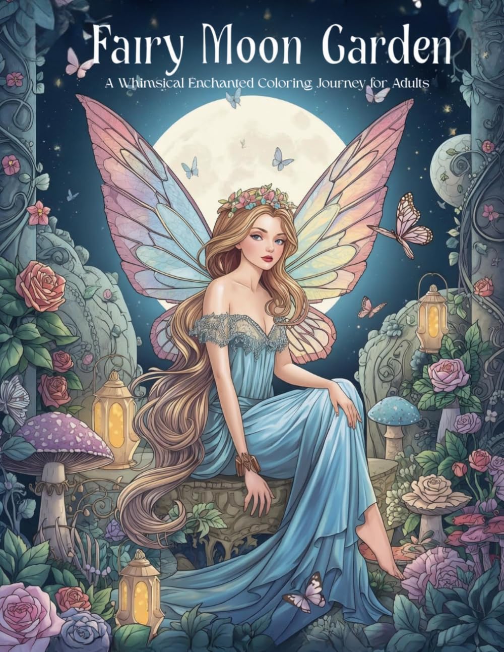 Fairy Moon Garden: A Whimsical Enchanted Coloring Journey for Adults (Moonlight Fantasy Coloring Collection)