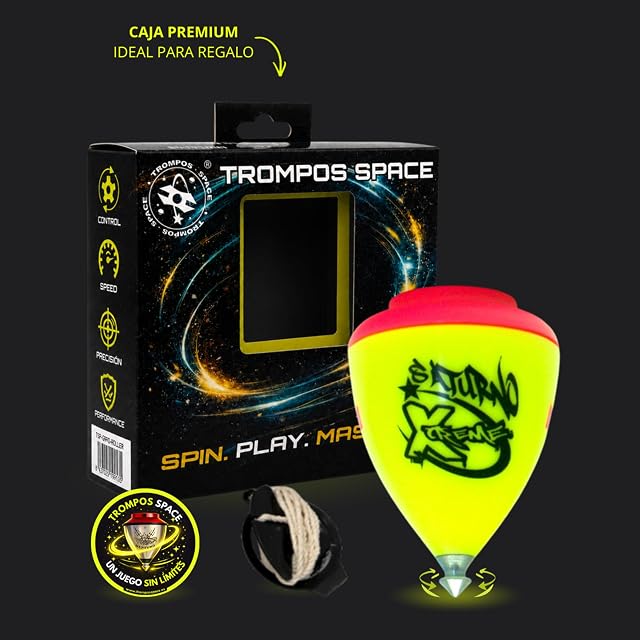 Foto 2 de 4 de SPACE TROMPOS - Saturno Xtreme Punta Fija, Amarillo, con Cuerda y Caja