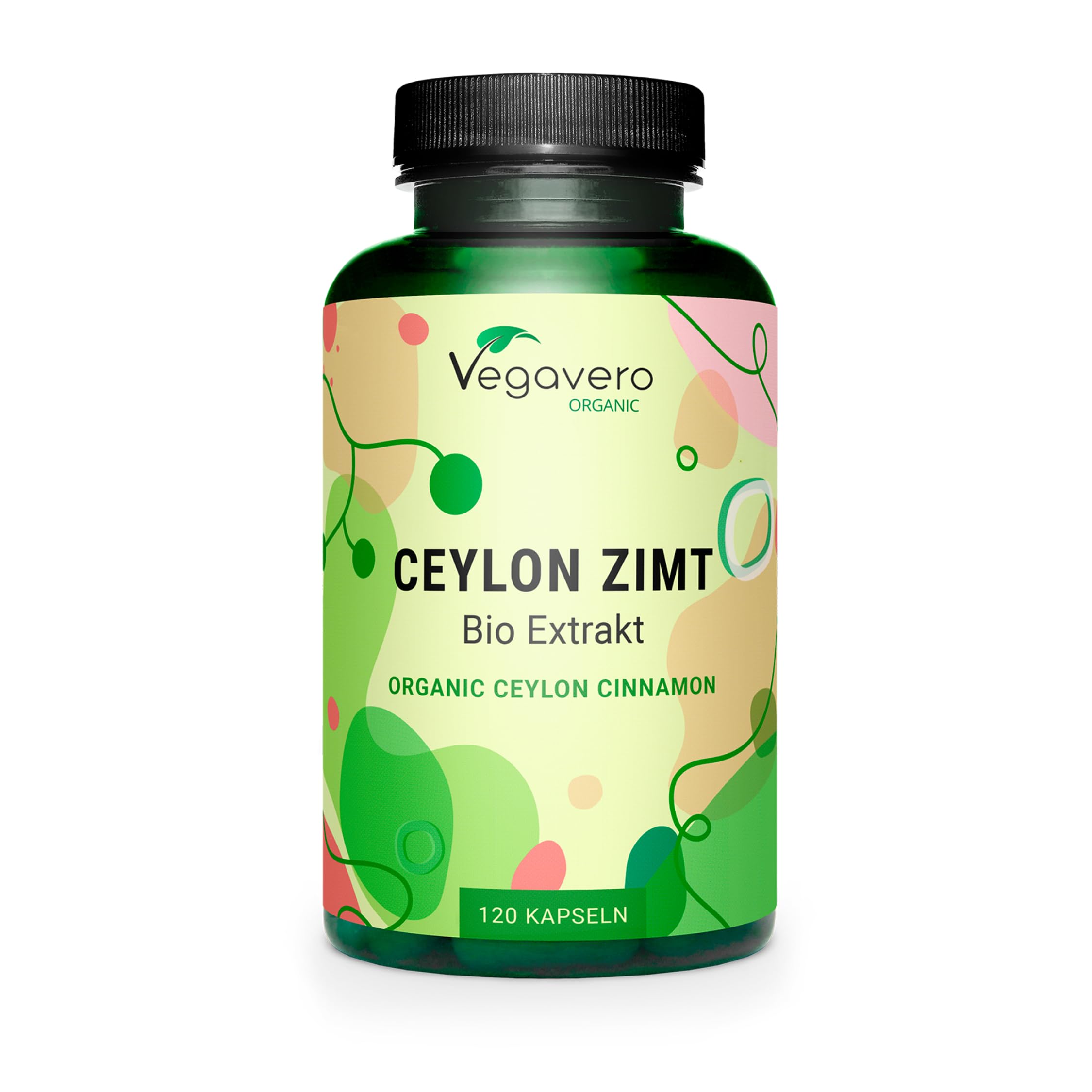 Cannelle de Ceylan BIO | UNIQUE – Extrait Biologique 5:1 (= 2500 mg) | 4 Mois | Extraction en FRANCE | Ceylon Cinnamon | VEGAN & Sans Additifs | 120 Gélules | Vegavero®