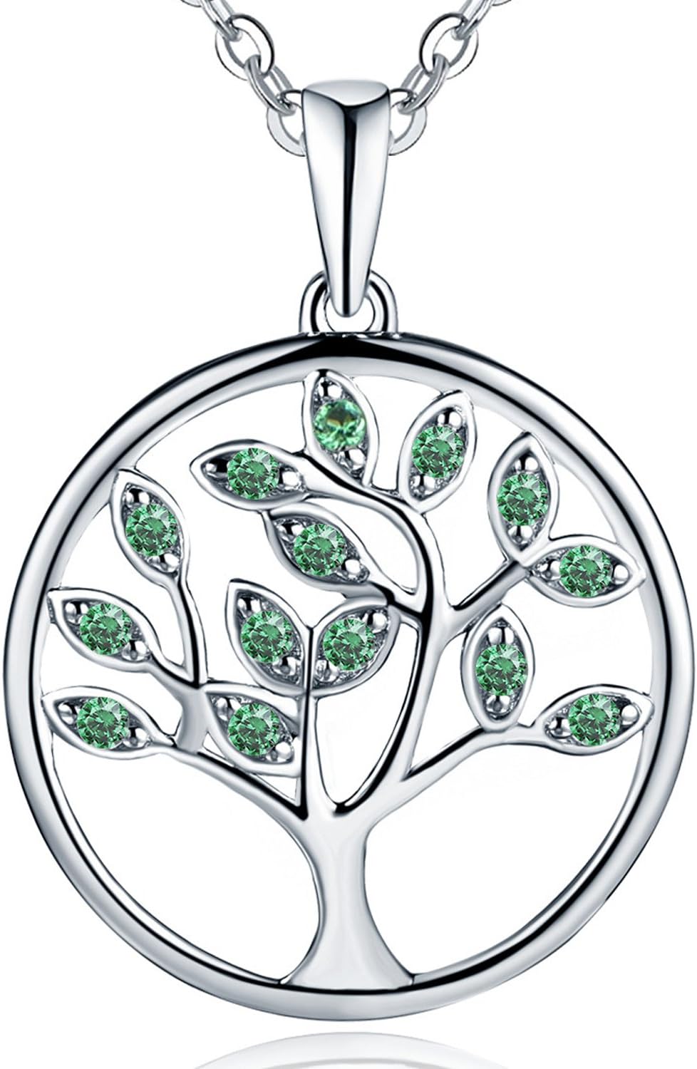 JO WISDOM Women's necklace silver 925 tree chain counterpart tree of life women's jewellery.