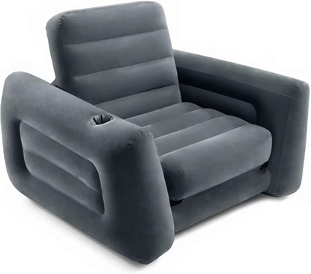 Intex Armchair Bed, Dark Grey