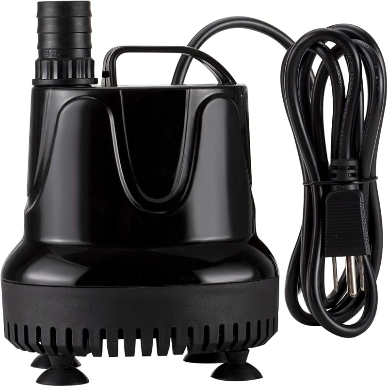 Bomba Submersível para Aquário hygger 90 W com Drenagem de Baixo Nível e 3 Adaptadores