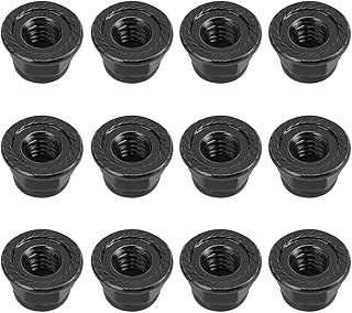 12PCS 4mm Nonslip Wheel Lock Nut Spare Parts Fit for Axial Traxxas TRX4 TRX6 SCX10 1/10 RC Model Car (Black)