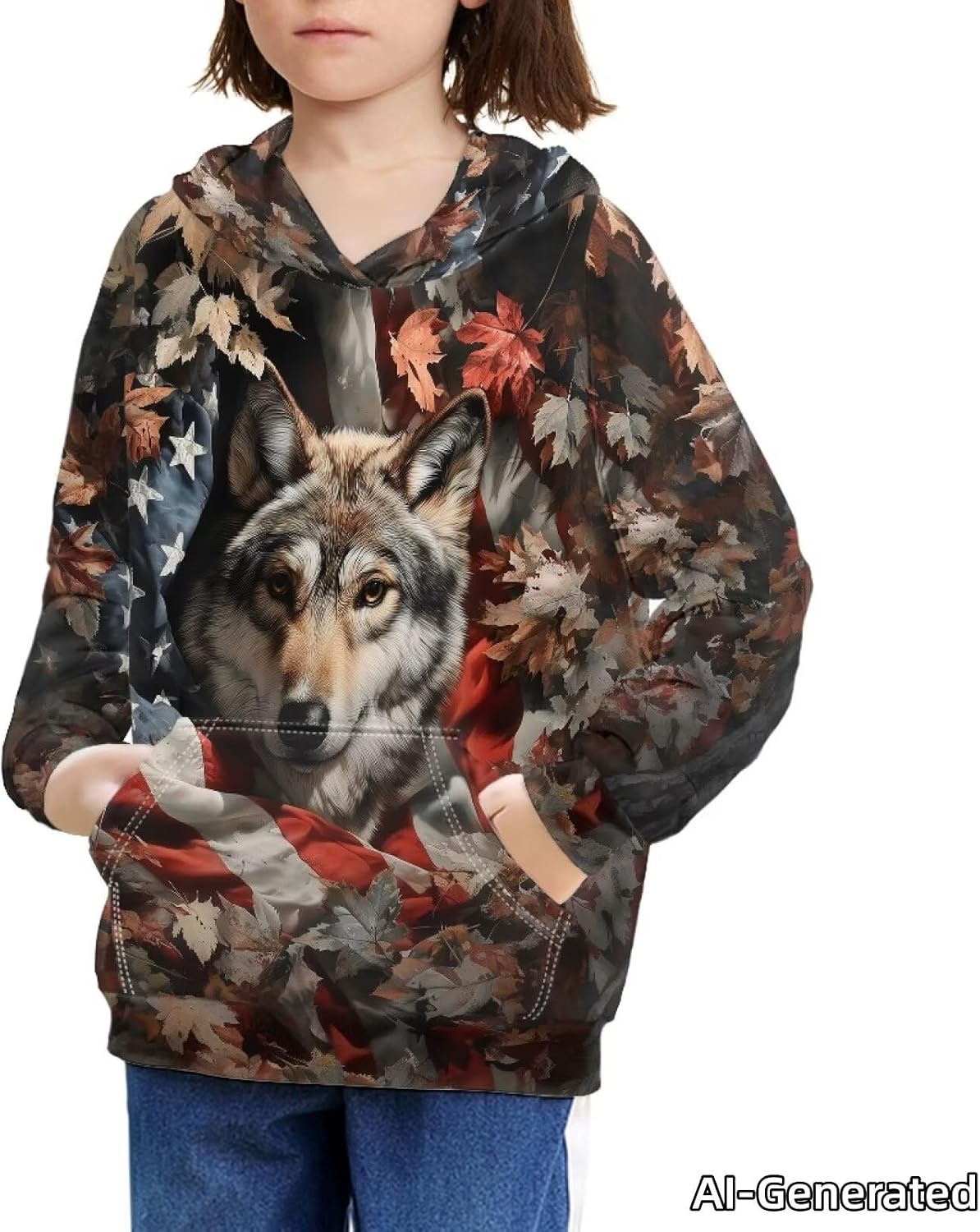 SEANATIVE Kids Hoodies for Girls Boys Athletic Hoodies Oversized Graphic Sweatshirt with Front Pocket