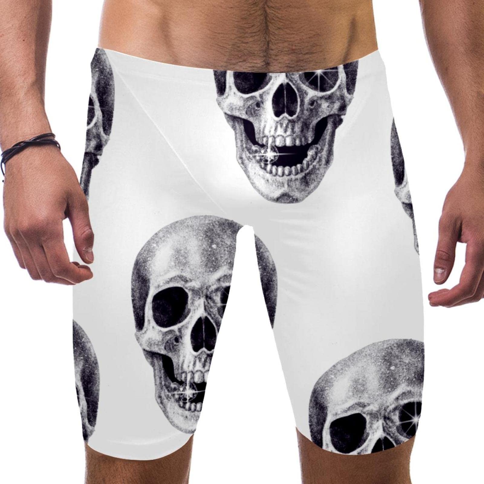 Maillot de bain homme tête de mort XL aux finitions soignées multicolores