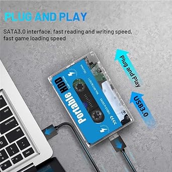 500G HDD External Hard Drive with 100,000 Retro Games, Batocera 33 Gaming System, Retro Disk Game Console, 2024 Ultimate Retro Game Console Supports 70 Simulator