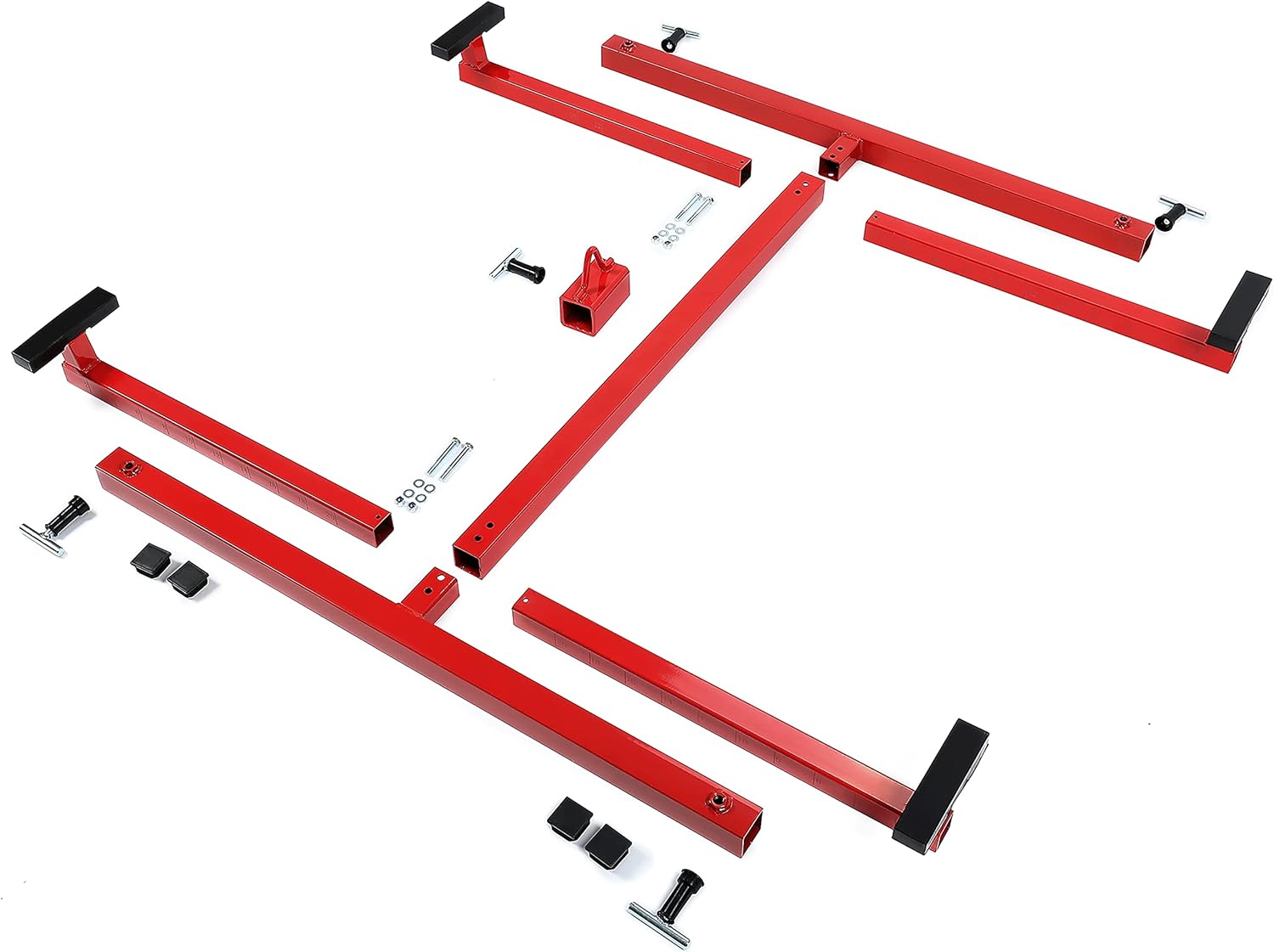 KUAFU Adjustable Truck Box Bed Lift for Pickups Trucks Powder Coated Heavy Duty Steel Red 800LB