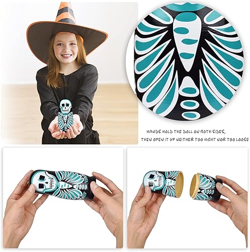 Miniatura 47 de GRPSKCOS Muñecas de anidación rusas Matryoshka Muñecas de madera de oso de animales lindos juguetes de Navidad hechos a mano, regalos Set de 5