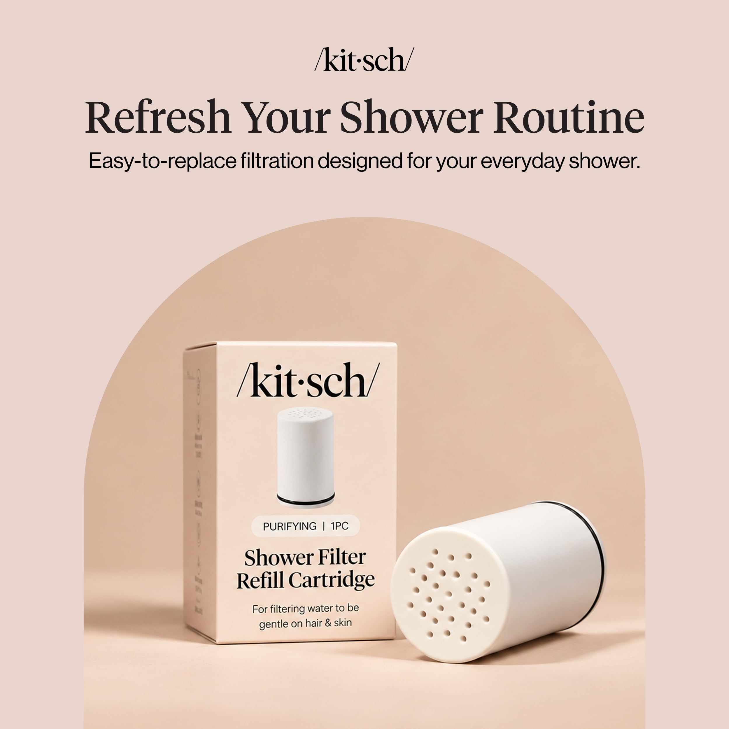 Kitsch Shower Filter Cartridge - Soften Water -8 Kitsch Shower Filter Cartridge - Soften Water -8