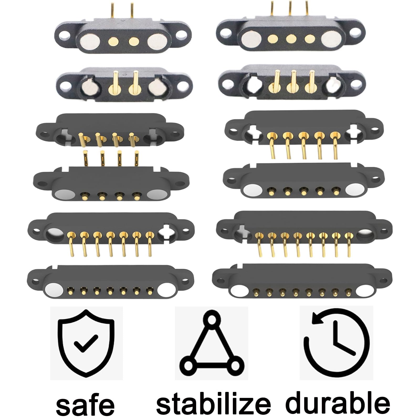 Amazon.com: 2 Pair Magnetic Bend Pogo Pin Connector with Location