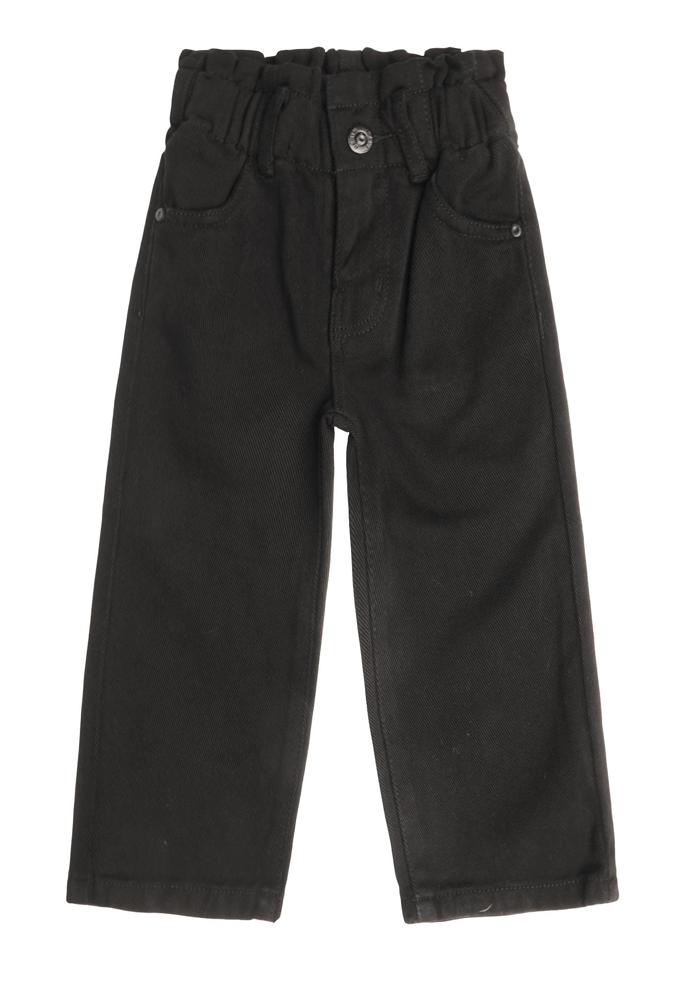 KIDSCOOL SPACE Jeans pour bébés Filles et garçons de 12 Mois à 5 Ans, Jeans avec Ceinture côtelée et Anneaux en D pour Petits Enfants
