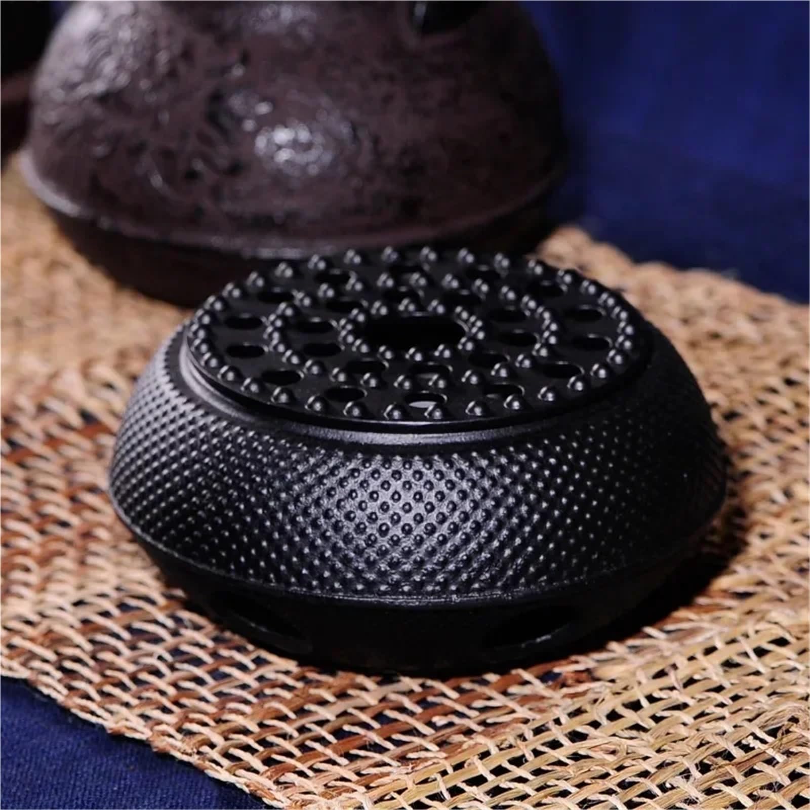 Scalda con Supporto Cavo per Candele, Scalda teiera in ghisa Nera, portacandele, fornello, sottopentola for tè, caffè, Latte