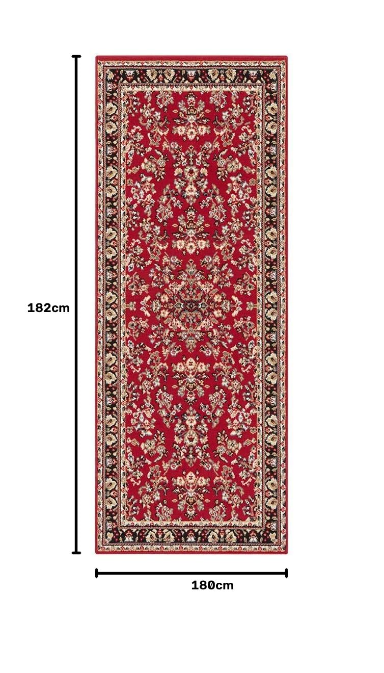 Hanse Home Alfombra de salón de Pelo Corto Orient - Zabul Aspecto Persa, Alfombra Oriental para Comedor, salón, Dormitorio, Rojo, 180 x 260 cm