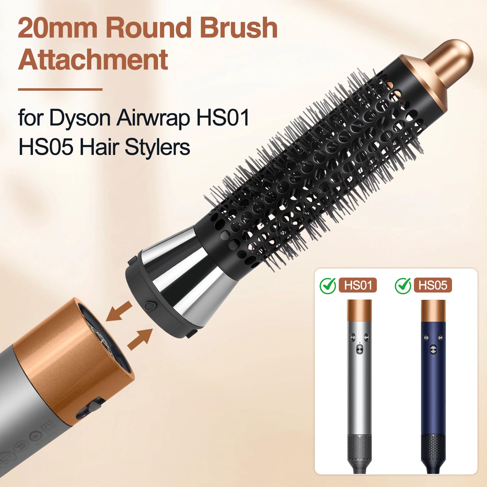 Amazon.com : Small Round Volume Brush For Dyson For Airwrap