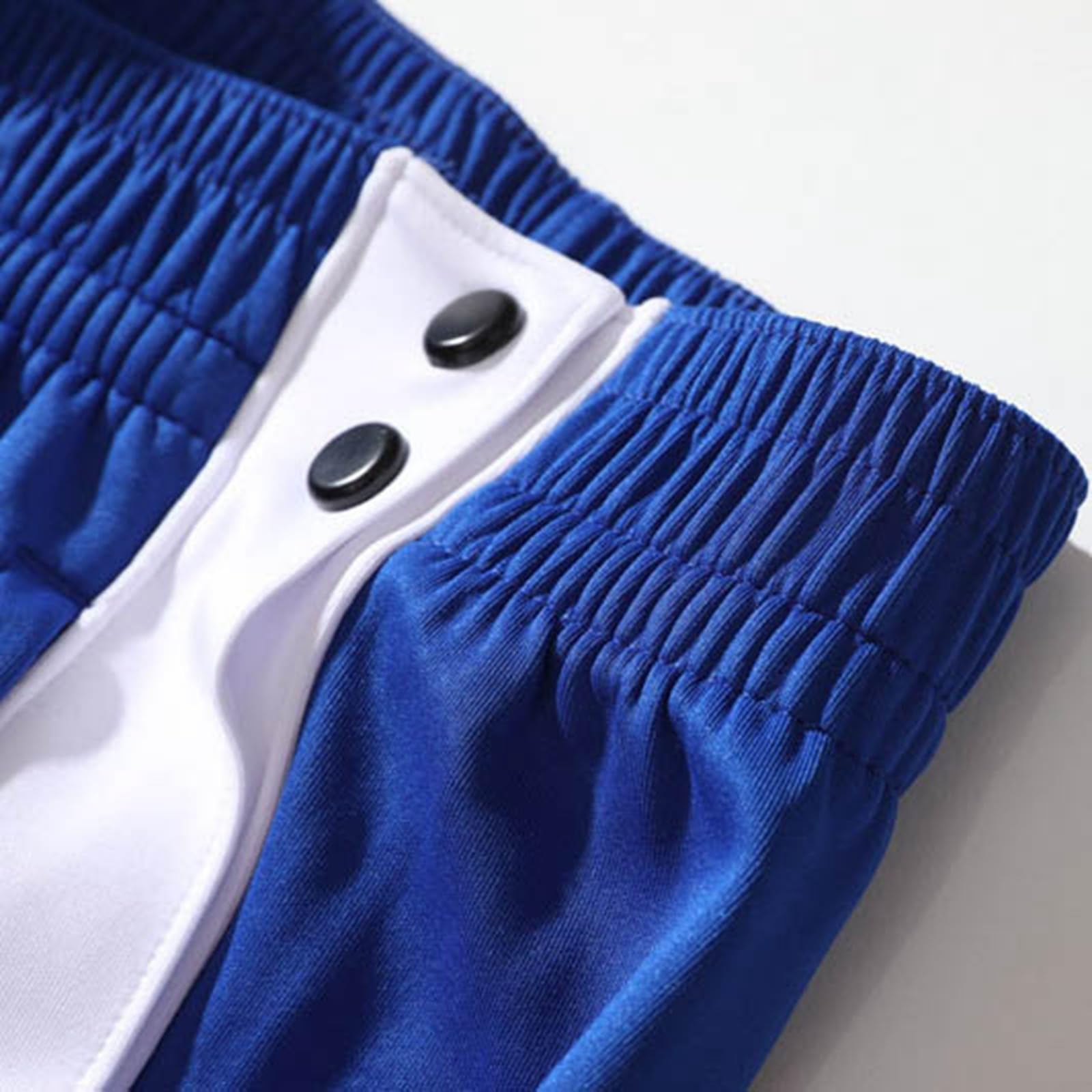 Generisch Pantalones de baloncesto con botones laterales holgados con puños elásticos
