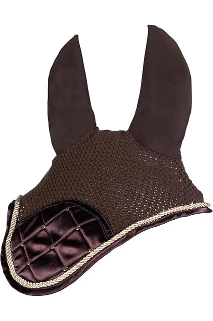 HKM Basil 2100 - Campana para Moscas, Mosquero Caballo, Antimoscas para Caballos, Color marrón Oscuro