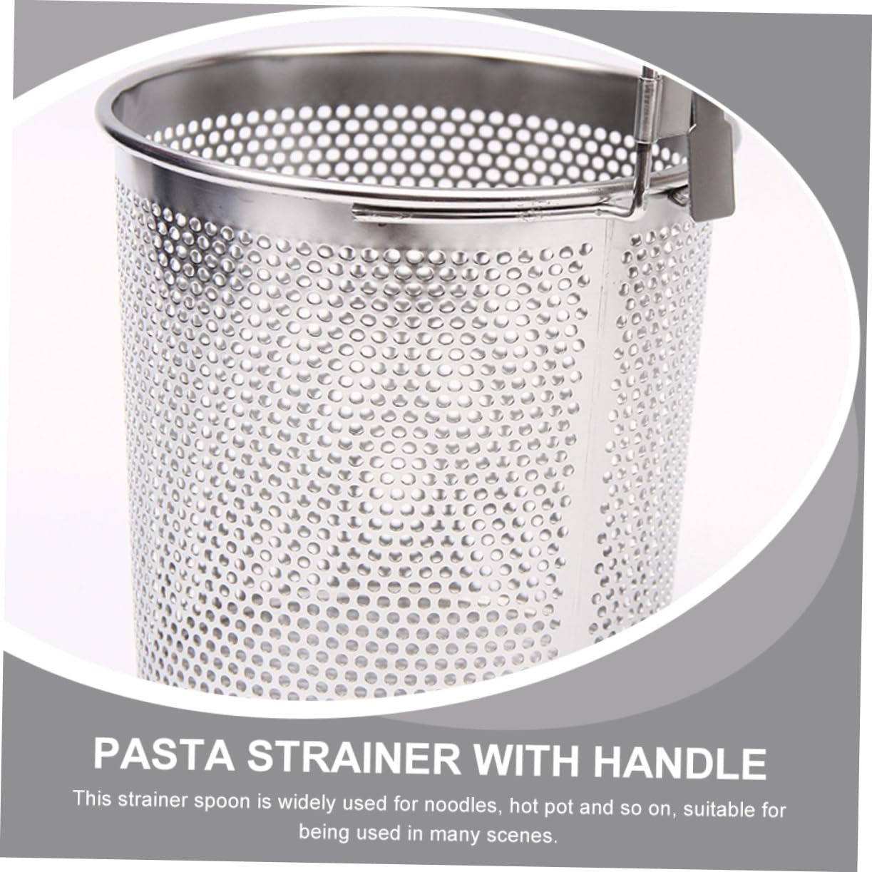 2 Pezzi Colino per Noodles in Acciaio Inossidabile, Argento
