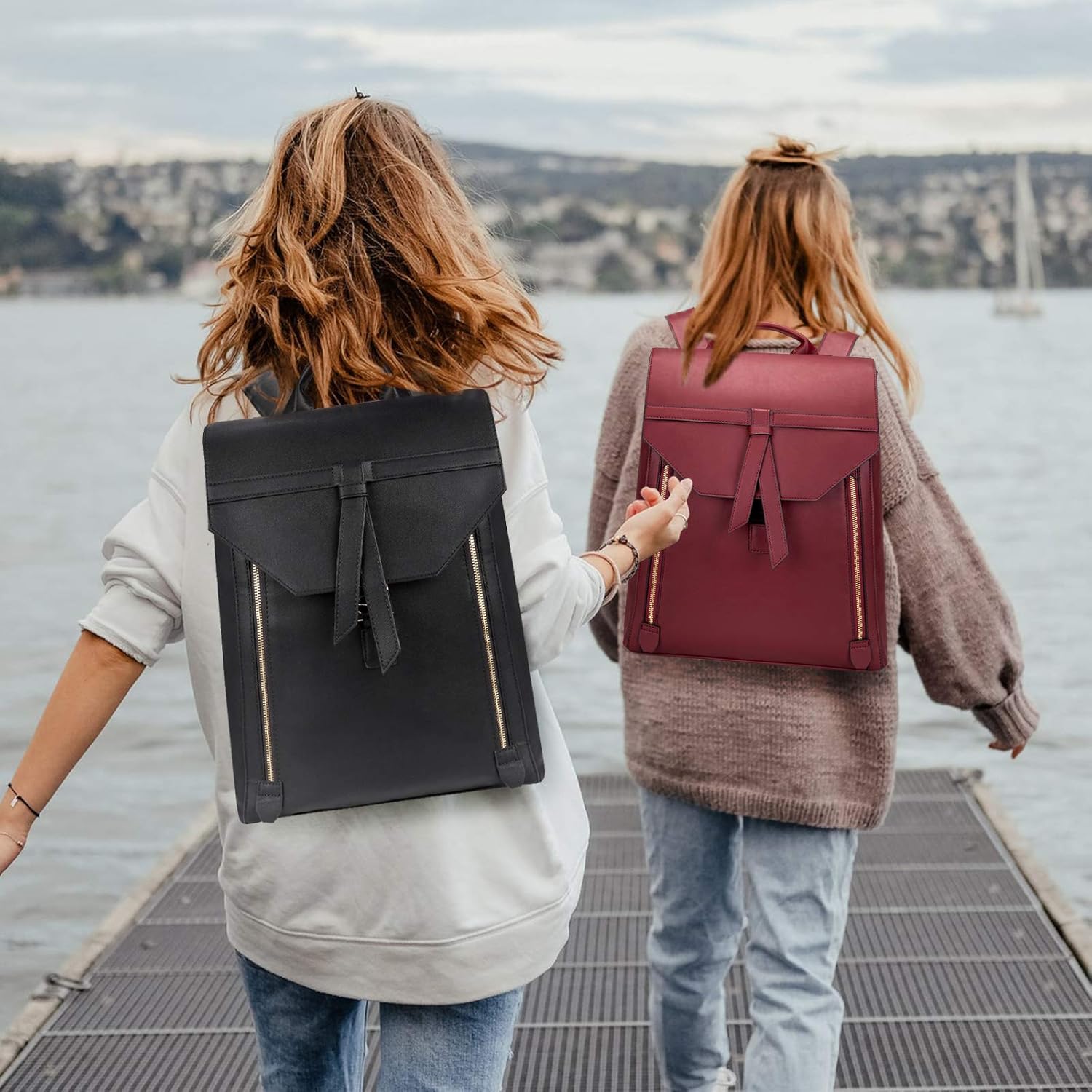 Bеѕt Prоmо Estarer Women Fashion Leather Backpack for Travel /Work /College 15.6 Inch Ladies PU Leather Backpack(Black)