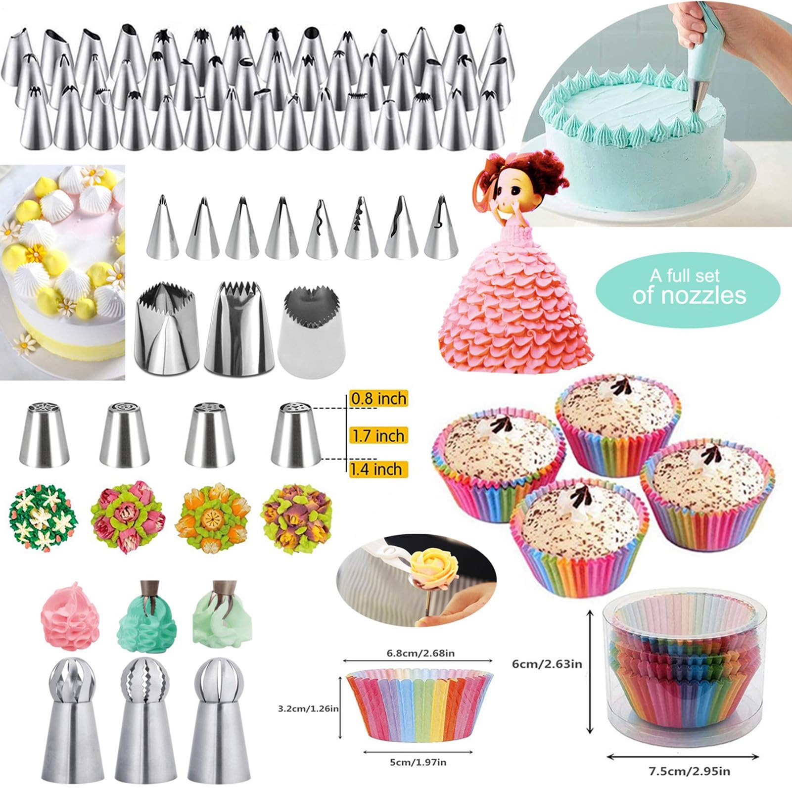 Kit De Decoración De Pasteles - Juego De Boquillas Y Manga Pastelera De