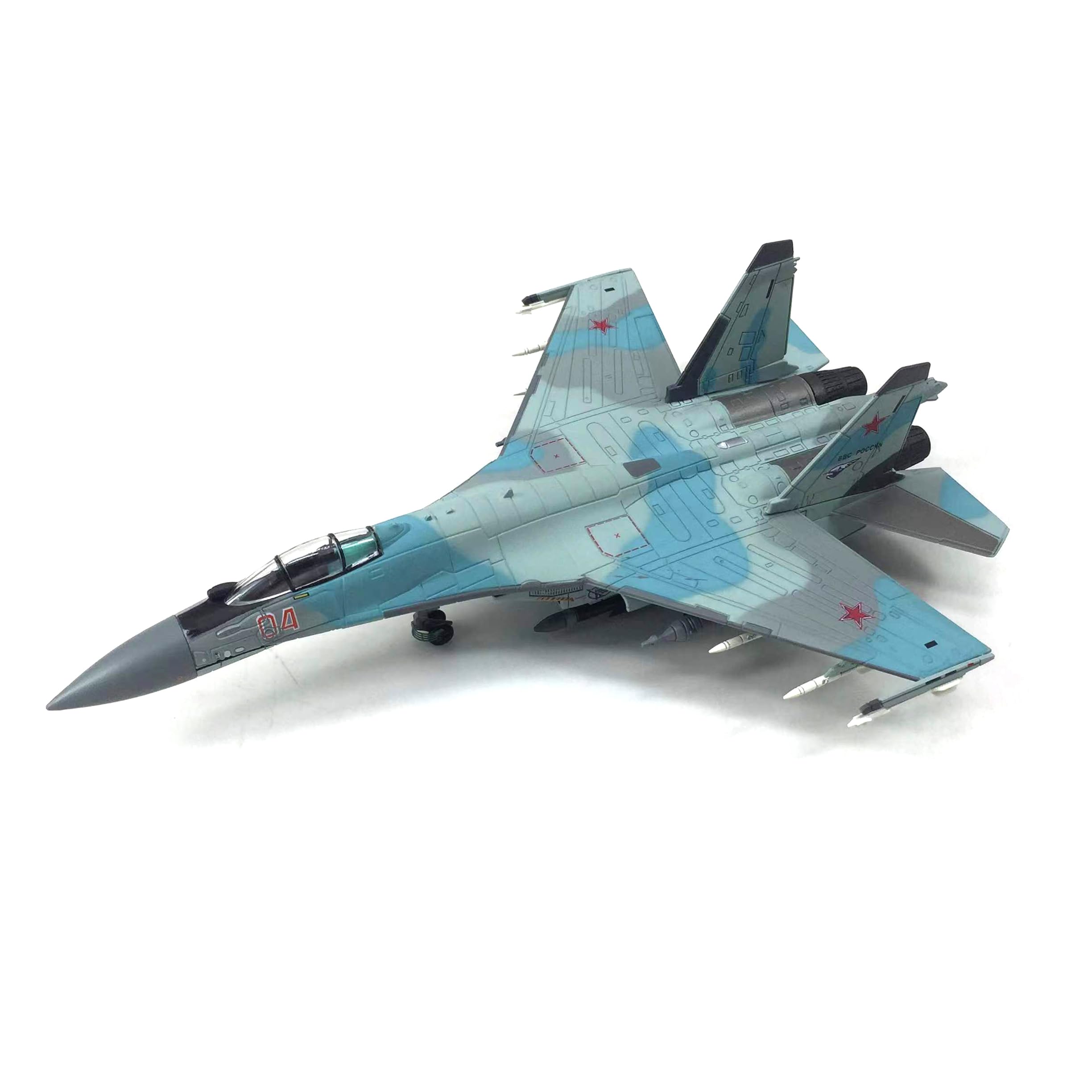 1/100 SU 35 Super Posizione Laterale SU-35 Fighter Lega Modello Militare Fighter Jet Modello Aereo Attacco Aereo Modelli di Aerei Militari per Adulti