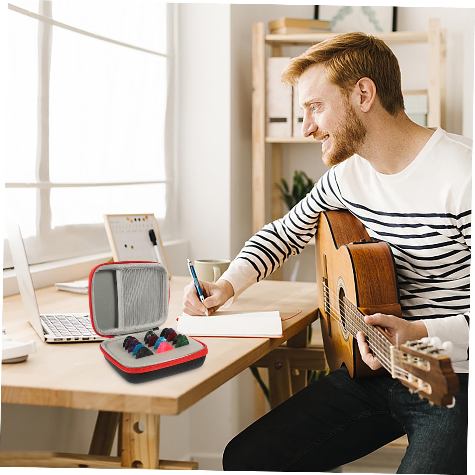 TOYANDONA 2sets Plettri Per Chitarra Con Contenitore Organizer Plettri Misti Design Ergonomico Per Strumming Confortevole e Duraturo