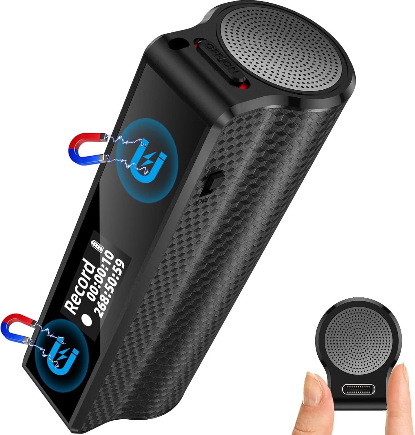 Z8pro128GB Magnetic Voice Recorder with Battery Display,Recording Device with AI-Intelligent Triple Noise Reduction,25 Days Voice Activated Recorder with Playback,Digital Audio Recorder for Meetings Z8pro128GB Magnetic Voice Recorder with Battery Display,Recording Device with AI-Intelligent Triple Noise Reduction,25 Days Voice Activated Recorder with Playback,Digital Audio Recorder for Meetings