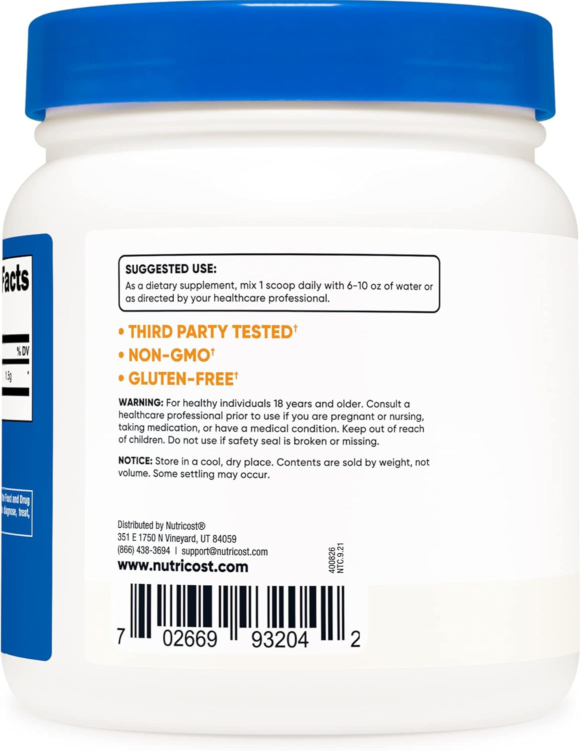 Nutricost Betaine Anhydrous Trimethylglycine (TMG) Powder 500G (2 Bottles)