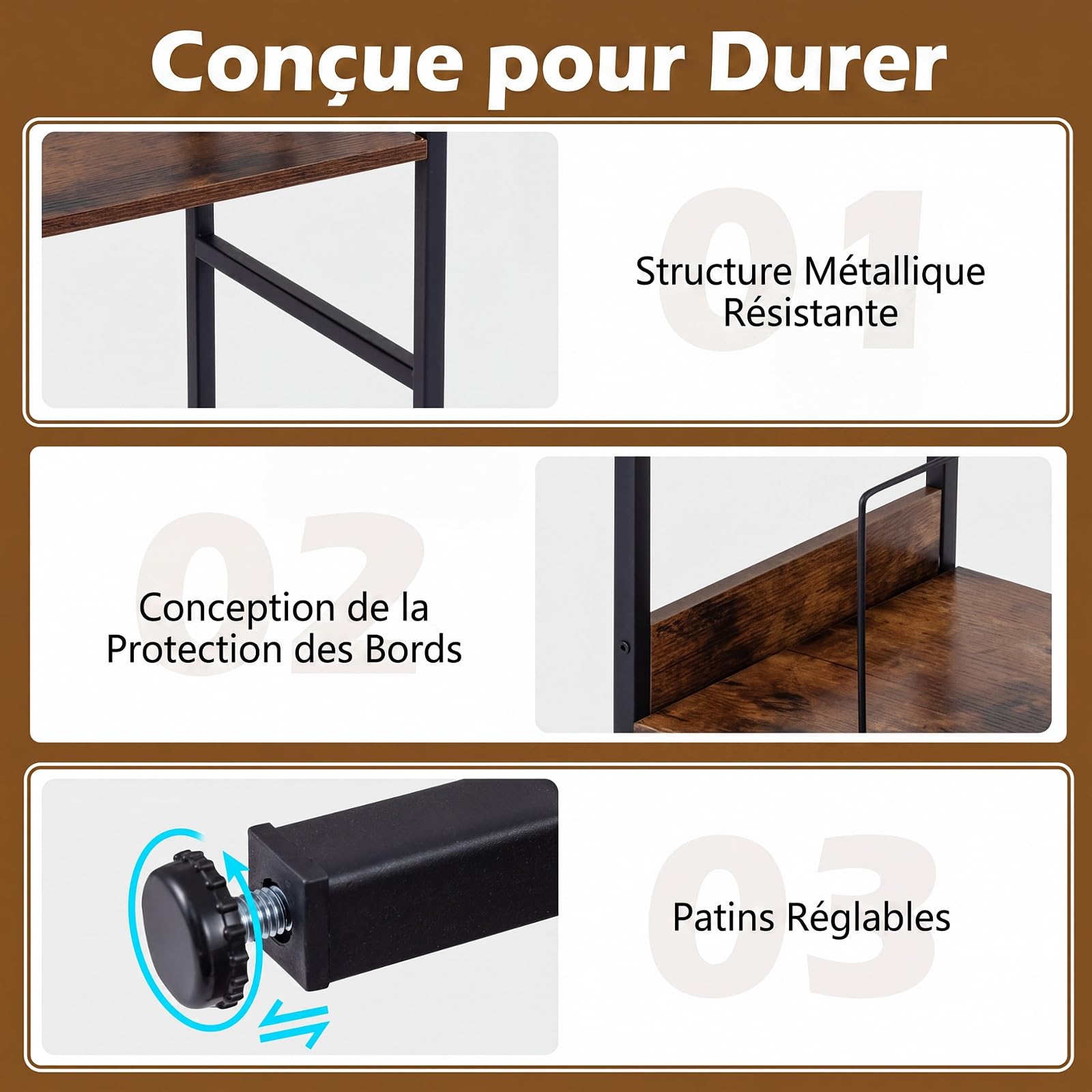 COSTWAY Meuble Platine Vinyle avec Prise, Rangement Platine Vinyle avec 2 Séparateurs, 3 Crochets, Cadre en Métal, Support Tourne-Disque pour CD DVD Manga, Meuble HiFi Vinage pour Salon, Chambre