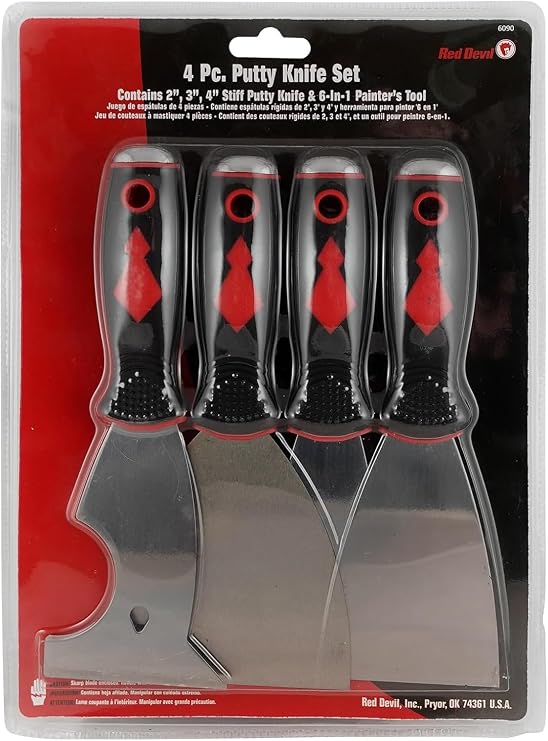 Red Devil 6090 4 PC. Putty Knife Set