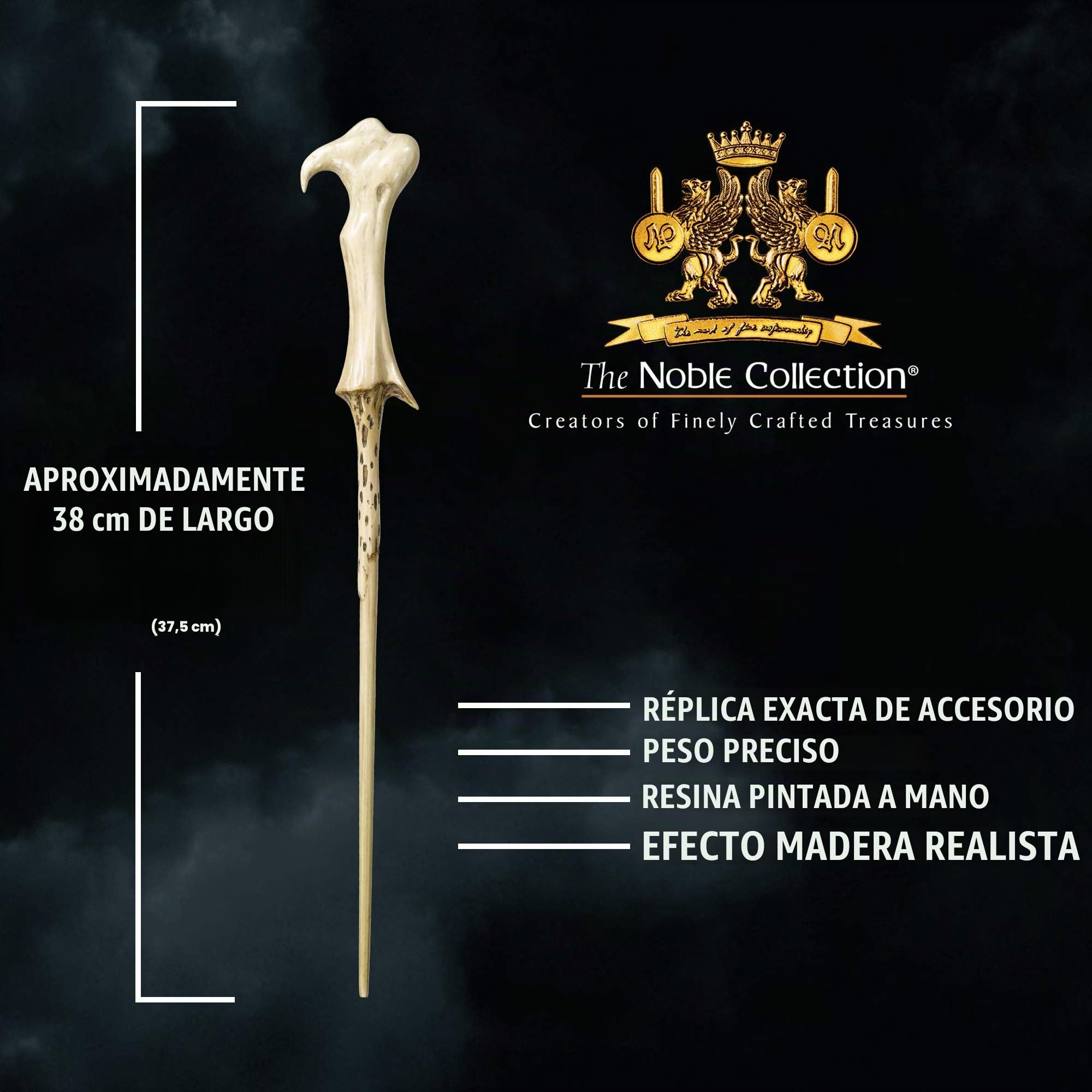 The Noble Collection Lord Voldemort Réplica Varita en Caja de Ollivanders