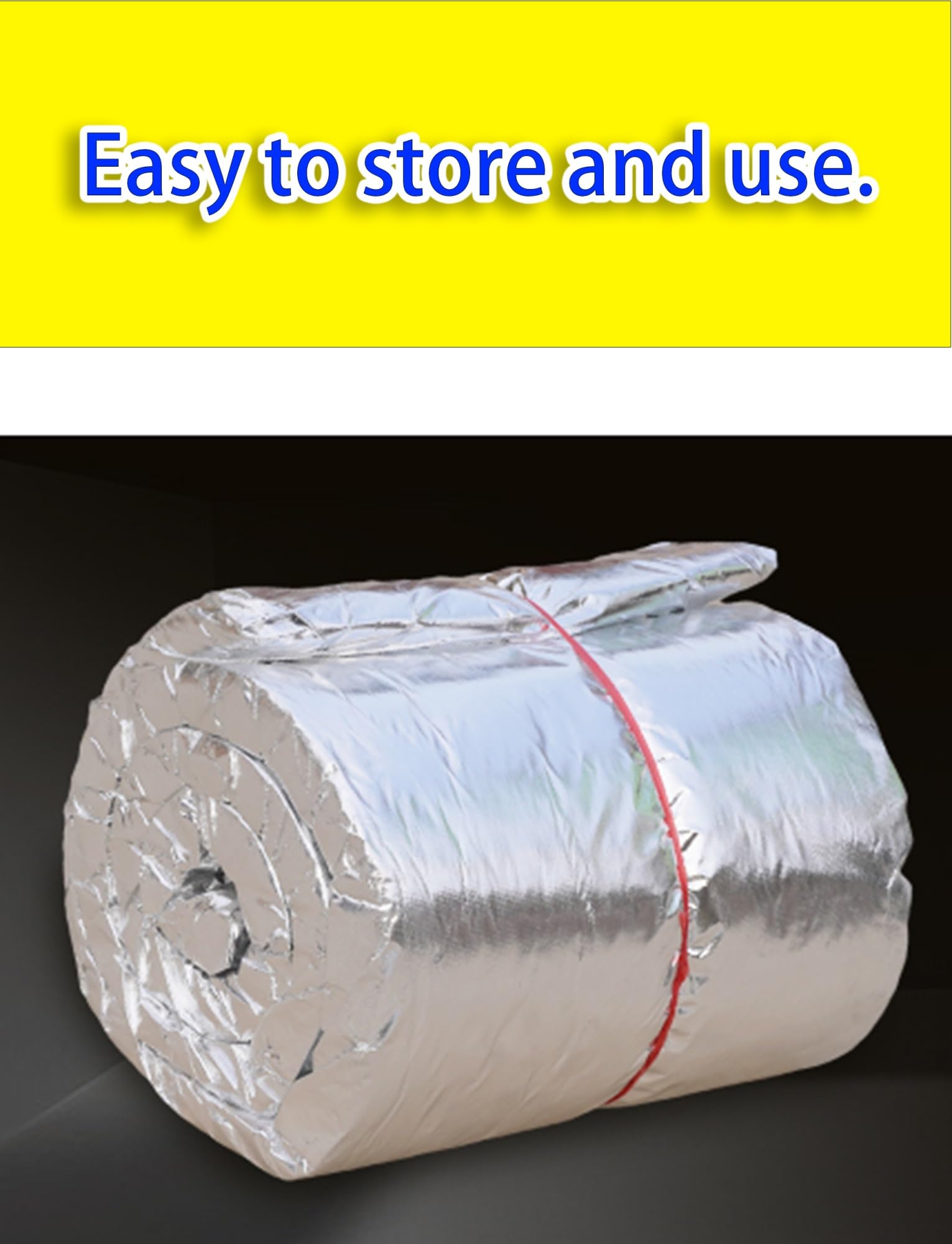 Manta aislante de fibra cerámica de 24 x 39,4" - Envoltura ignífuga flexible de 2400 °F con lámina de aluminio, for conductos de humo/incendio, HVAC, hornos y calderas.(50mm/2in)